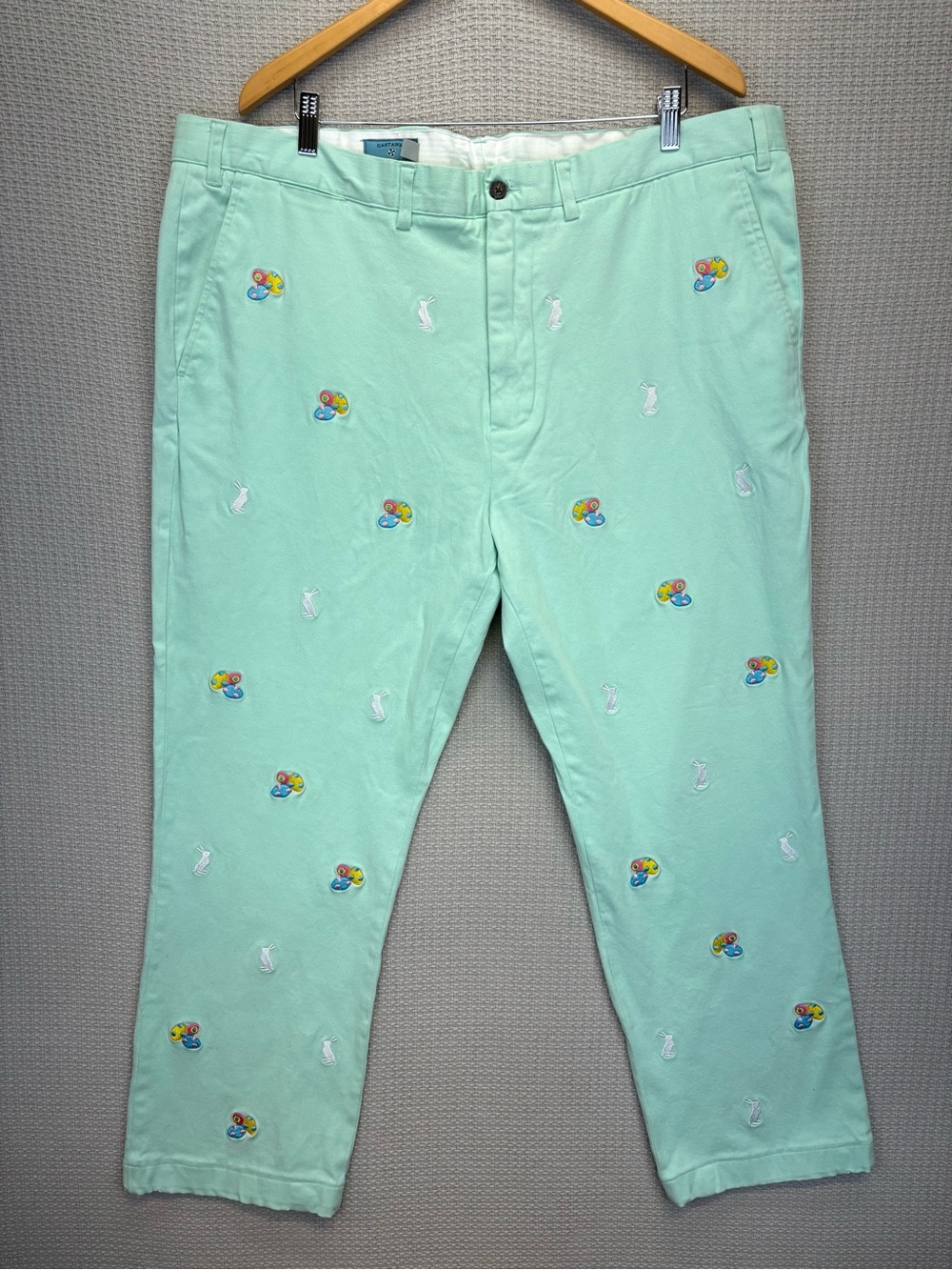 Castaway Nantucket Pants Men’s 42 Mint Green Easter Bunny Eggs Golf Preppy Party